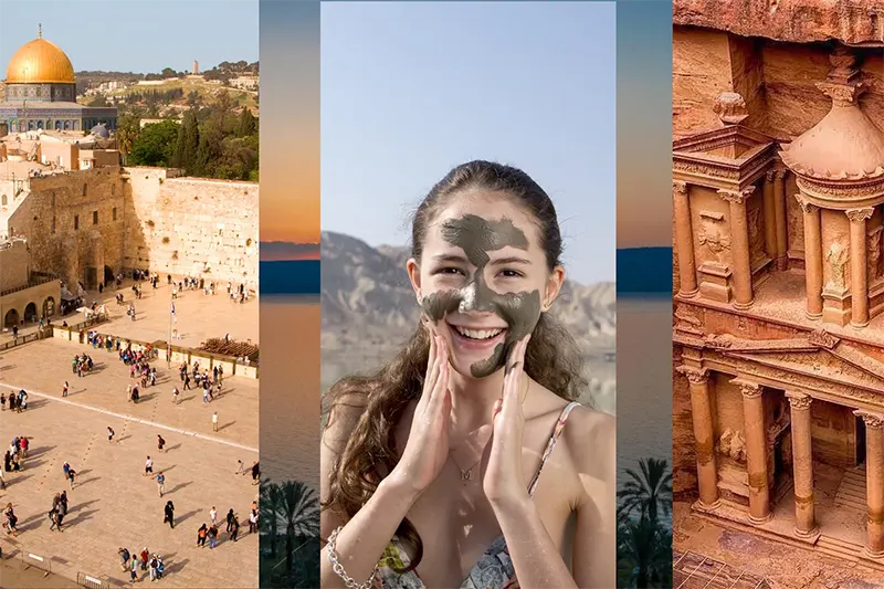 The Western Wall plaza, a Dead Sea mud treatment and Petra's Treasury